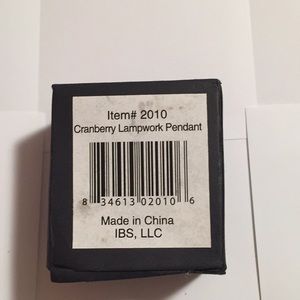 Cranberry lamp work pendant new used choker